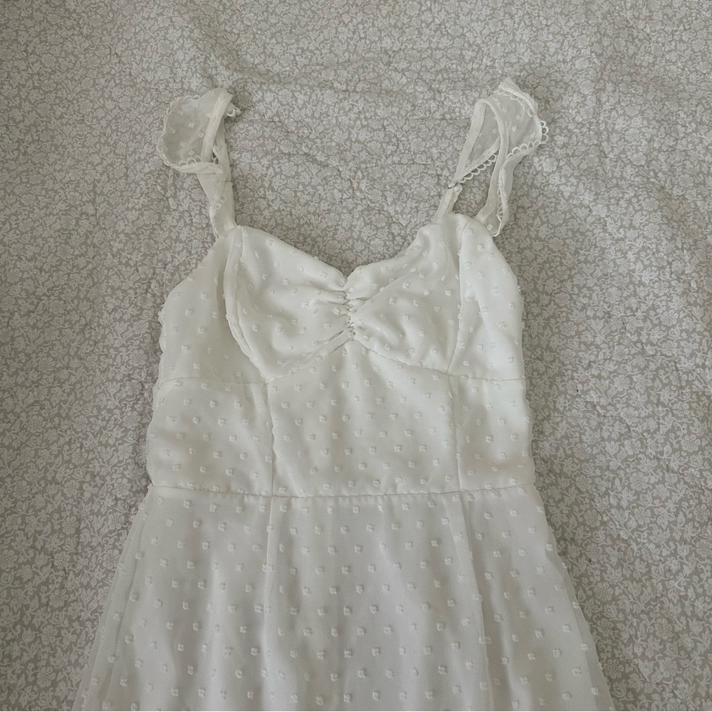 White Polkadot Dress